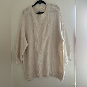 Aerie Cream Cable Knit Sweater